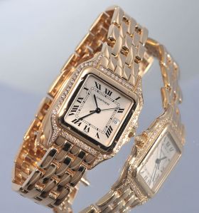 Cartier "Panthere" gents in 18KYG with Diamonds