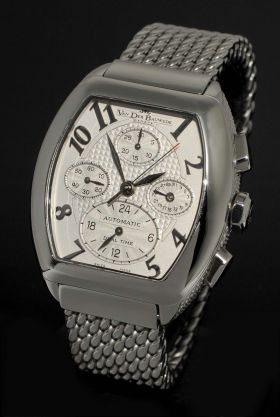 Van Der Bauwede, Magnum Dual-time Tomasso Portinari Chronograph auto/date in Steel