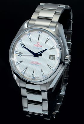 Omega, 42mm "Seamaster Aqua Terra, Co-axial Chronometer" Ref.23110422102002 automatic date 150m Caliber 8500 in Steel