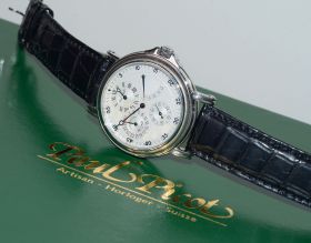 2006 Paul Picot 40mm Ref.4029 "Atelier 1100 Regulator" Chronometer automatic Date Power Reserve in steel. F/Set