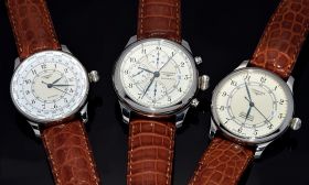 Longines, "Weems 130th anniversary 165" set of 3 watches in Steel