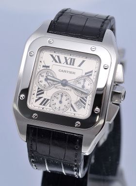 Cartier, Santos 100 Chronograph in Steel