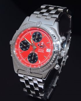 Rare 1996 Breitling 40mm Chronomat Chronograph Ref.A13050.1 The Red Arrows Limited Edition of 1965pcs automatic date in Steel