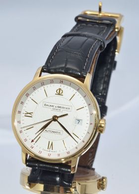 Baume & Mercier, 38mm "Classima GMT" auto/date Ref.65628 in 18KYG