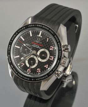 Omega, 44mm "Speedmaster Legend Co-Axial" Michael Schumacher 7 world champion in Steel