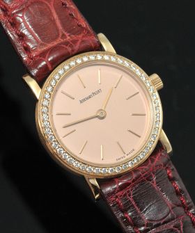 Audemars Piguet, 23mm lady's in 18KPG with diamonds