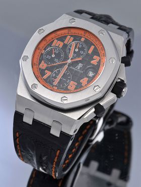 Audemars Piguet, "Royal Oak, Offshore chronograph Volcano" Ref.26170ST.OO.D101CR.01 in steel