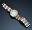 C.1990s Cartier lady's 24mm "Panthere Ronde" quartz in Steel & 18KYG. Svc'd