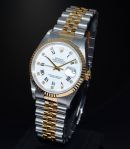 1996 Unused Rolex 36mm Oyster Perpetual "Datejust" Chronometer Ref.16233 in 18KYG & Steel with diamonds dial. Full set