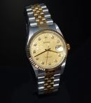 1997 Unused Rolex 36mm Oyster Perpetual "Datejust" Chronometer Ref.16233 in 18KYG & Steel with diamonds dial. Full set