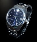 2022 Grand Seiko 40mm SBGA375G Spring Drive Blue dial Power reserve Date in Steel. F/set