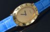 C.1970s Cartier vintage elliptical shaped manual winding in 18KYG with enamelled Roman numbers