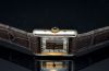 C.1980s Cartier Lady's "Tank Must de Cartier Vermeil" Trinity dial quartz watch in 925 Silver case & Yellow Gold plated