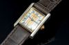 C.1980s Cartier Lady's "Tank Must de Cartier Vermeil" Trinity dial quartz watch in 925 Silver case & Yellow Gold plated