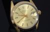 C.1983 vintage Rolex 34mm Ref.15505 Oyster Perpetual "Date" Chronometer automatic in yellow gold shell & 14KYG fluted bezel