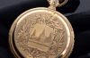 C.1888 Vacheron & Constantin Geneva 55mm Exquisite Hunter cased pocket watch with white enamel dial in 126g 14KRG. Archive cert